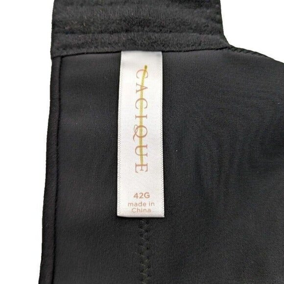 Lane Bryant Cacique Bra Backsmoother Lightly Lined Balconette Size 42G Black - Picture 3 of 10